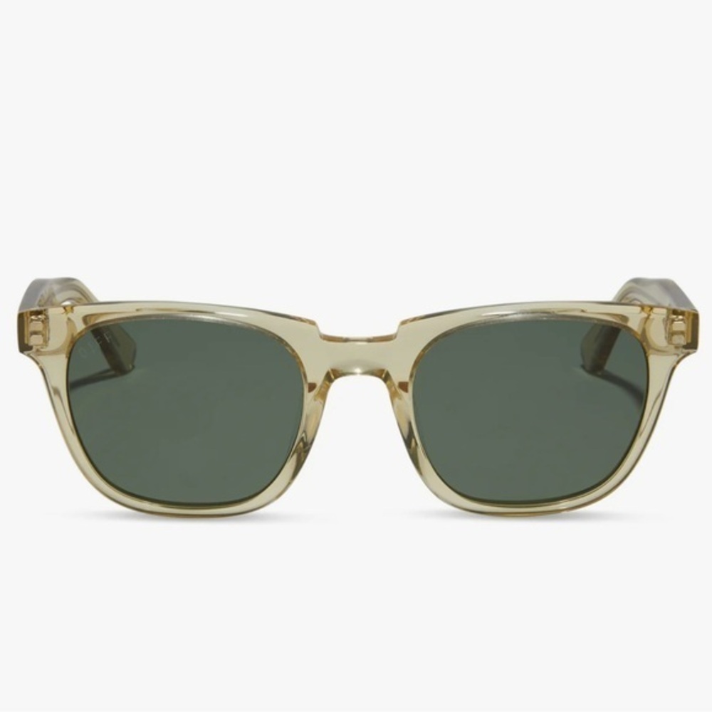 Diff Eyewear Colton Stylish Transparent Sunglasses with Dark Lenses